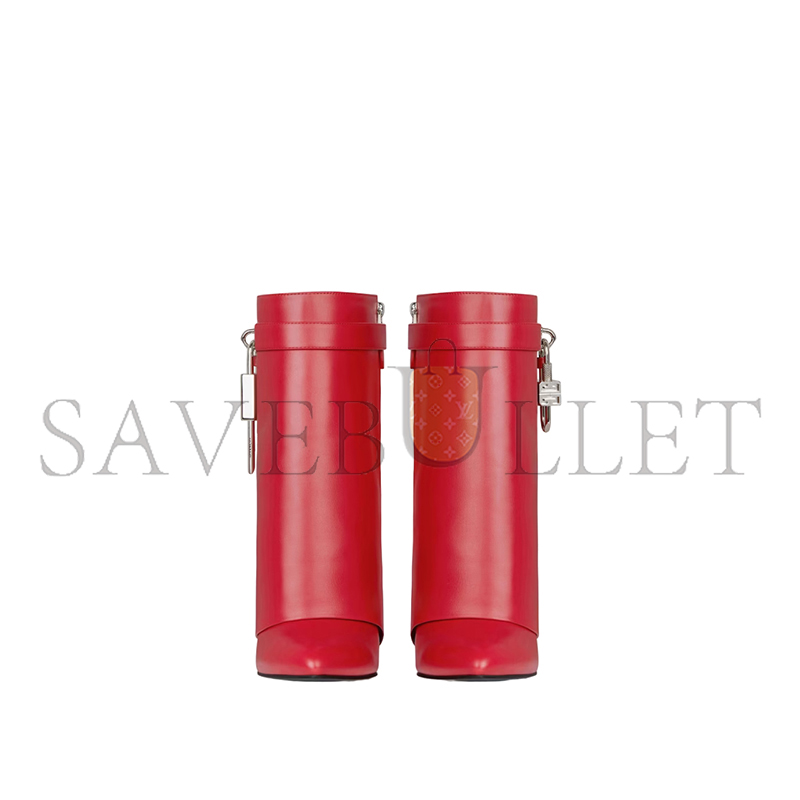 GIVENCHY RED SHARK LOCK BOOTS 